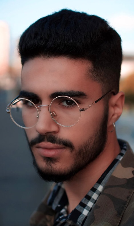 Mens Round Glasses with Metal Frames