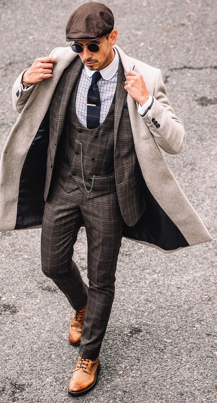Peaky Blinders Suit Look Teamed Up With Topcoat