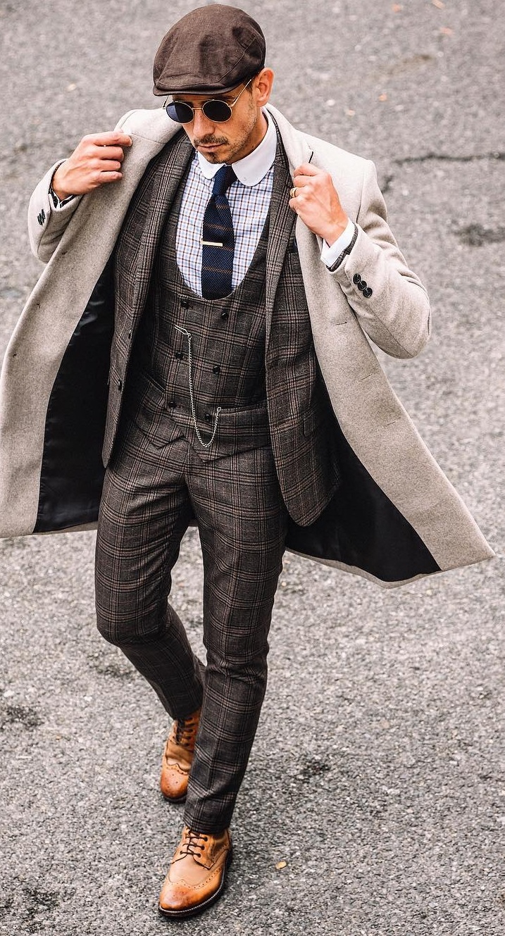 Peaky Blinders Suit Look Teamed Up With Topcoat