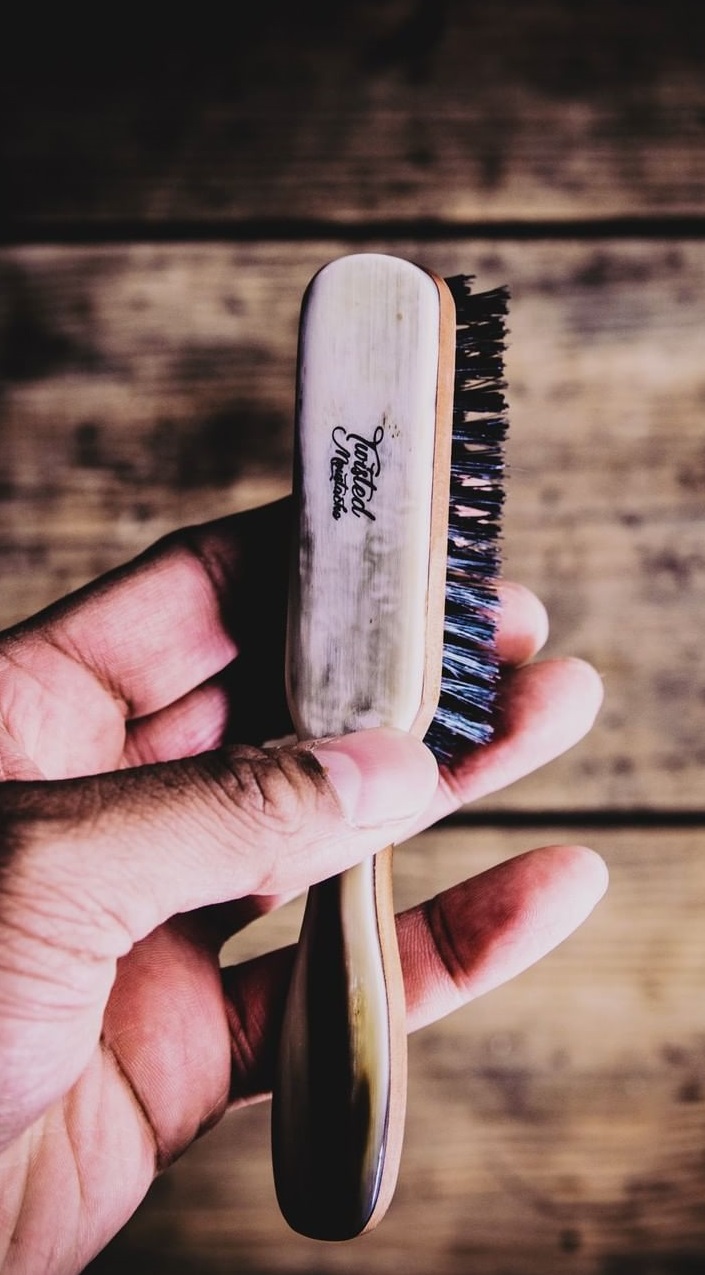 Twisted Moustache Beard Brush