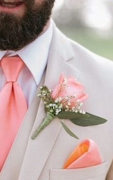 Boutonnière - aesthetic groom accessory.