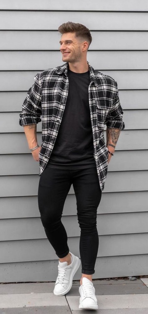 Checkered Shacket outfit ⋆ Best Fashion Blog For Men - TheUnstitchd.com