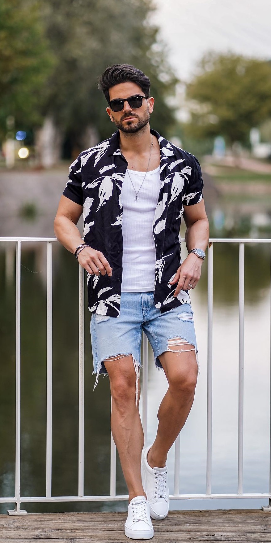 Printed Shirts _ Ripped Shorts