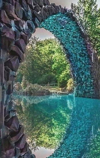 Rakotzbrucke Devil’s Bridge stunning instagramable loaction in Germany.