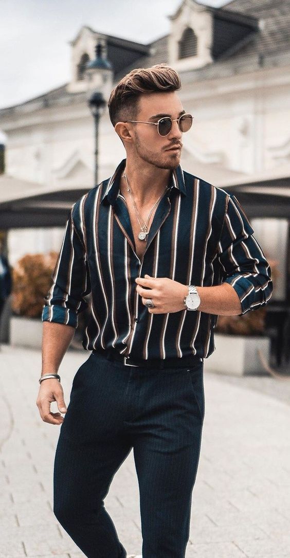 Stripped Shirts for a weekend getaway look