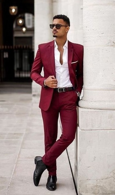 A Suit christmas Outfit to keep up with the formal dress code.