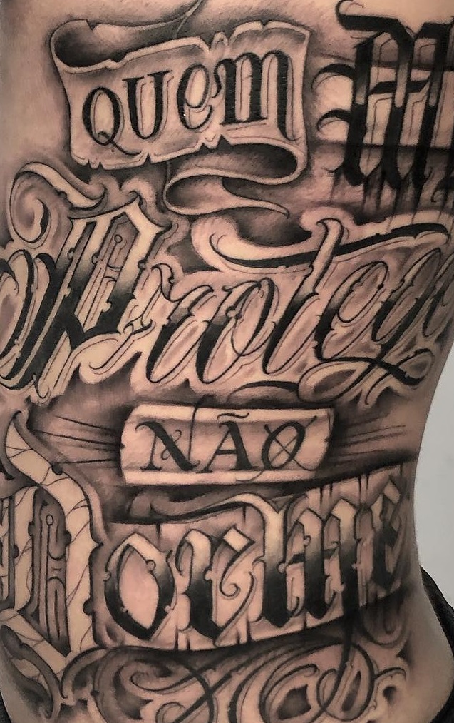 Lettering tattoos