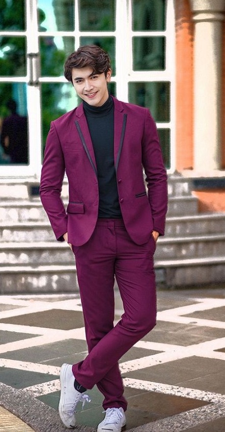 Mens Purple Look for Valentines day 2023