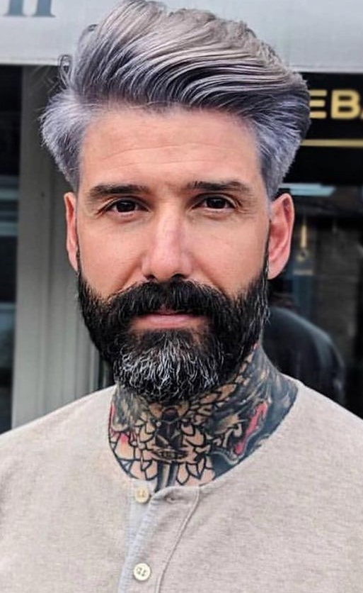 Mens silver hair color trend