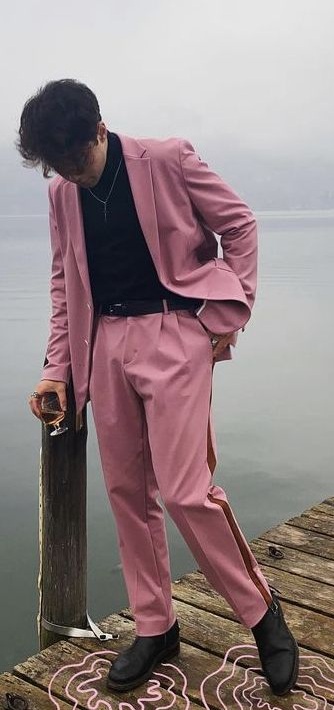 Pink outfit for Men on Valetines day