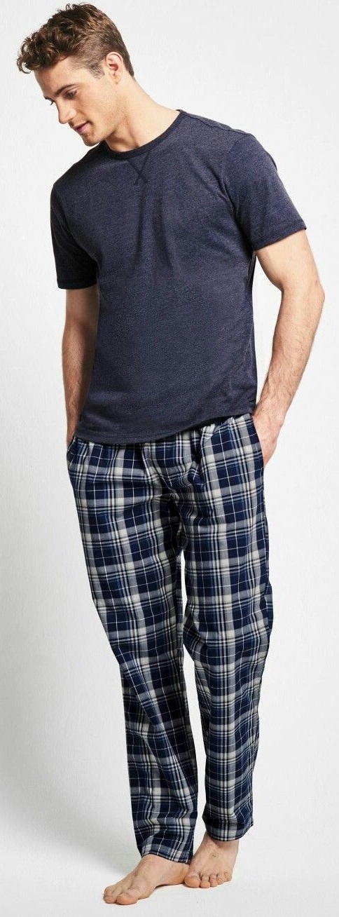 Plaid Flannel Pajamas with t-shirt for lounge wear