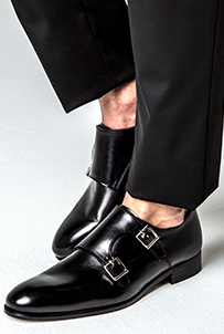 monk strap leather shoes