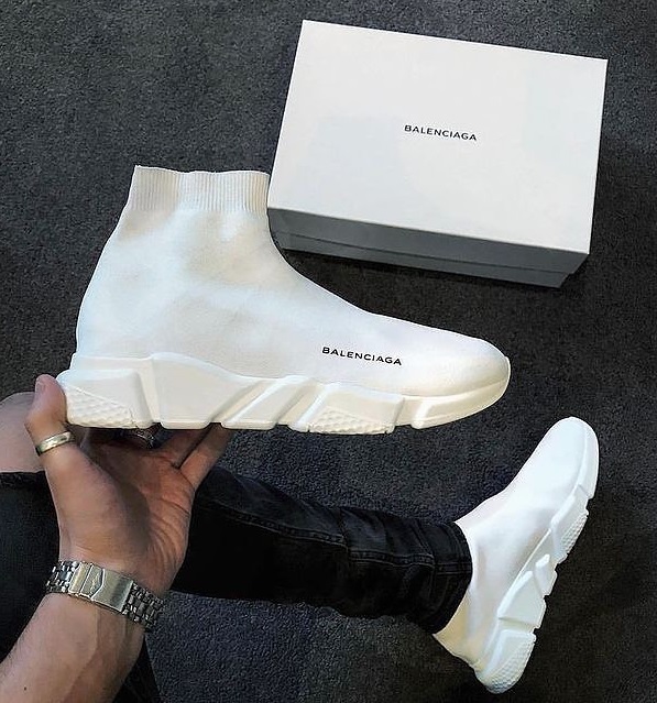 Balenciaga Speed Trainer in white color being one of the must have products to own