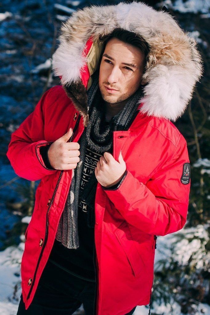 Parka-Style Puffer Jacket with fur