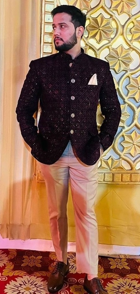 sparkling tuxedo for cocktail attire