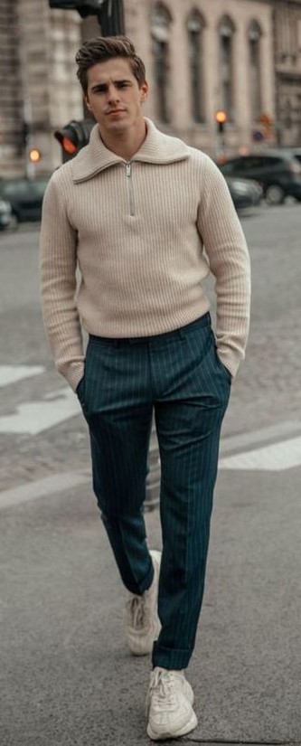 Polo Sweater and Trousers