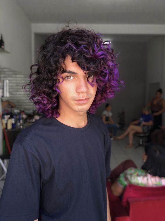 Purple Highlights For Men