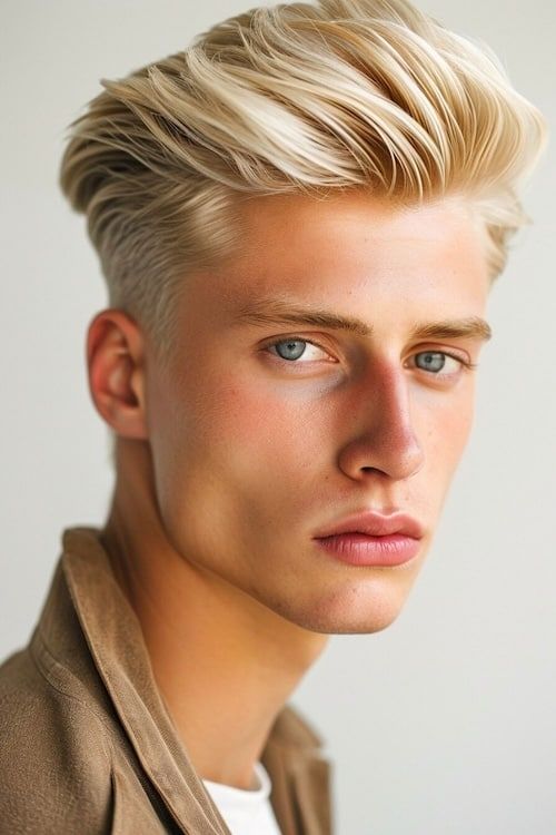 Straight Blonde Hair Colour For Men