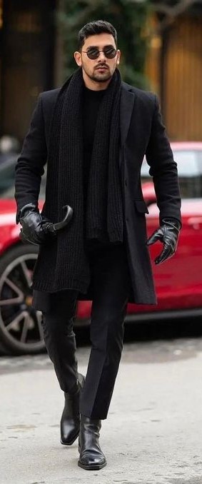 Winter Coat with Gloves and Scarf