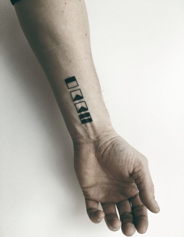 Geometric Shapes Squares Tattoo