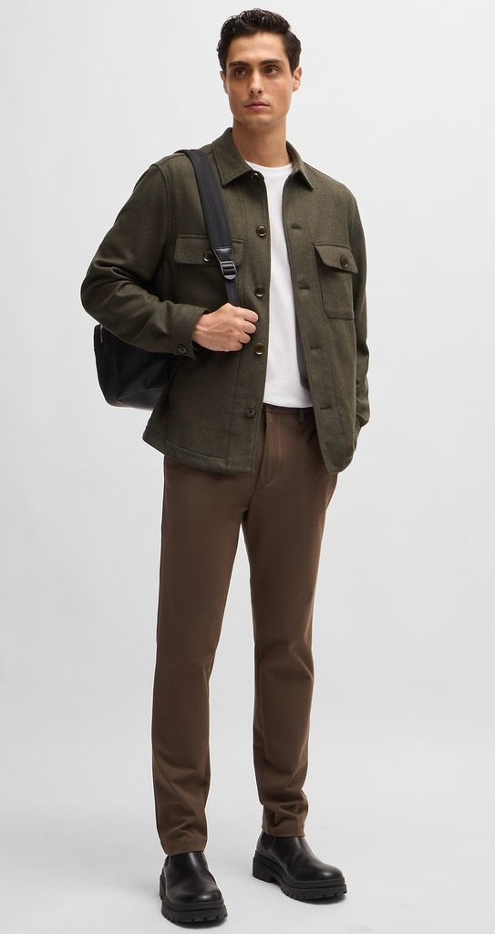Green Jacket With Brown Trouser
