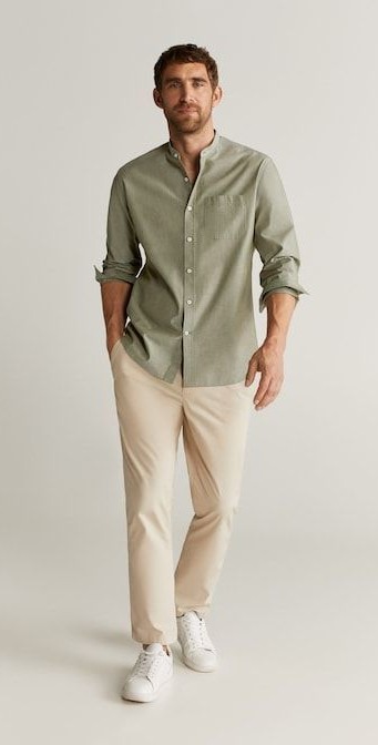 Sage Green and Cream casual Outfit