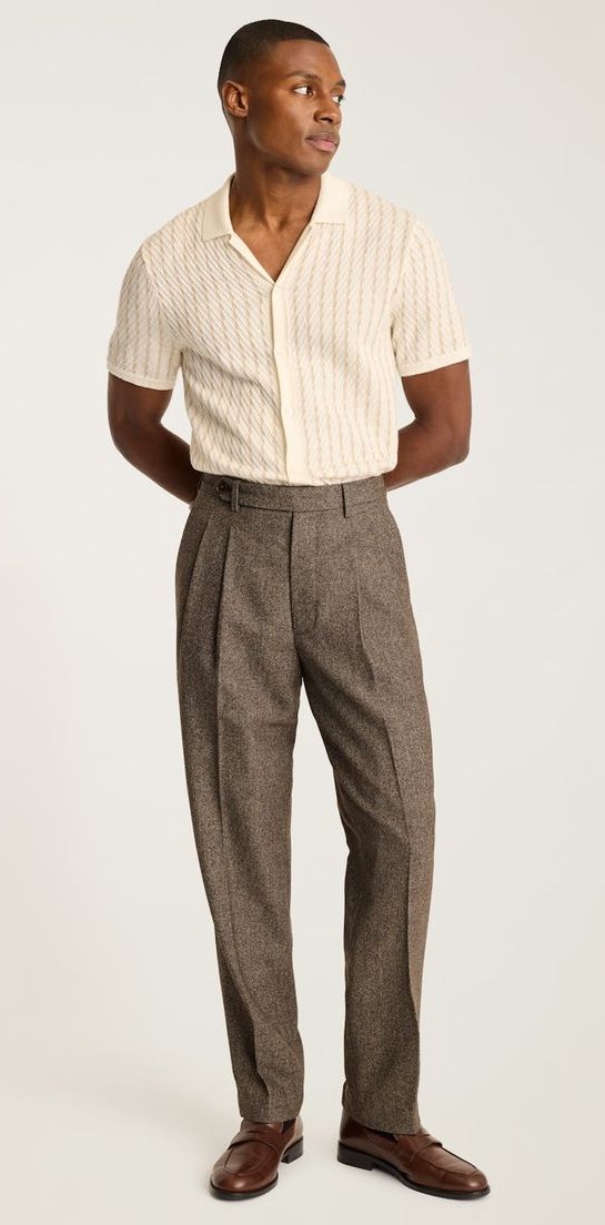 Pleated Wool Trousers