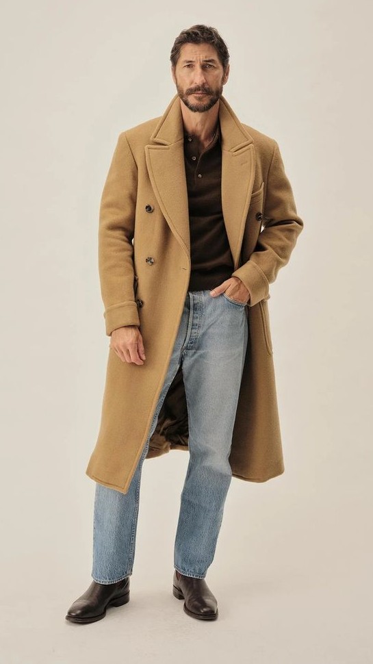 Tailored Wool Coat With Chelsea Boots